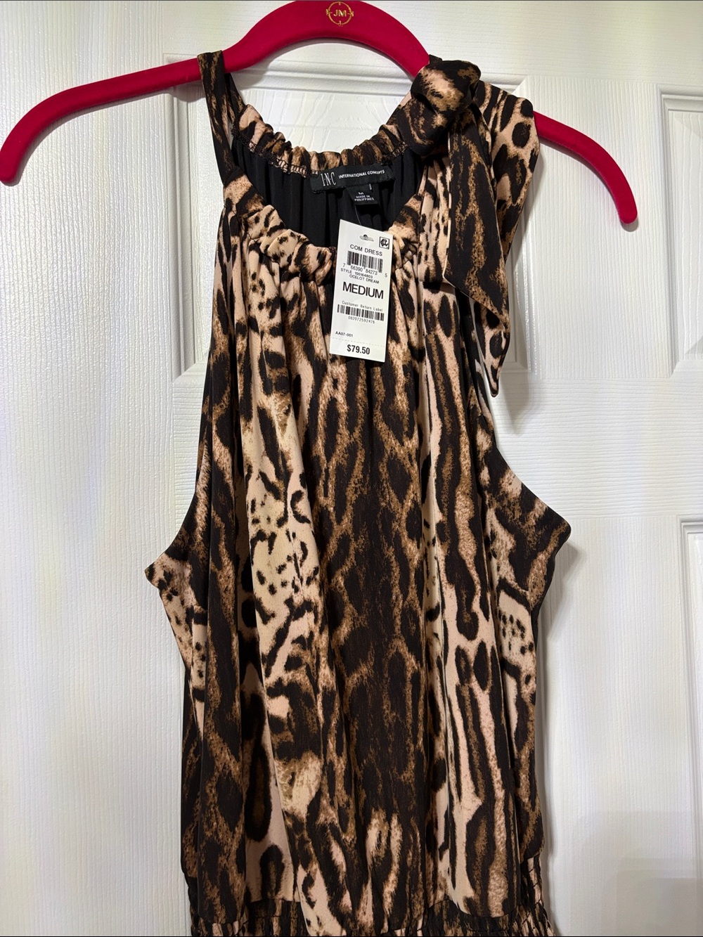 INC International Concepts Brown and Black Animal-Print Maxi Dress